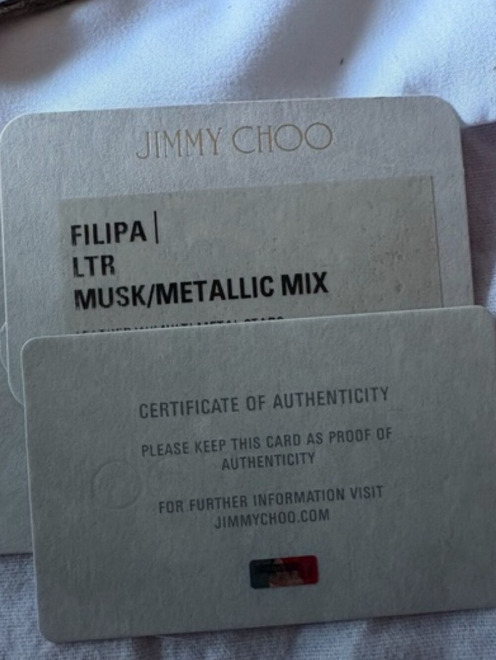Jimmy Choo Filipa Metallic Silver/Grey Star-Studded Zip Wallet W/ Dusty & COA - Picture 3 of 12